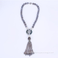 Ethnic Pretty Chunky Beads Necklace with Tassel